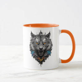 Taza Tigre Noir et Blanc Féroce Sauvage et Mystique.