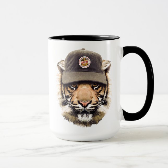 Taza Tigre que practica surf (Derecha)