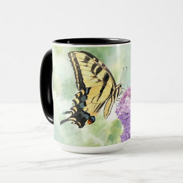 Taza "Tigre Swallowtail en Lila"  (Anverso izquierdo)
