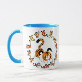 Taza Tigres de Personalizado lindo Mandala (azul) Mug