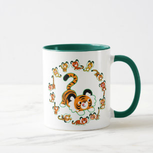 Taza Tigres de Personalizado lindo Mandala (verde) Mug