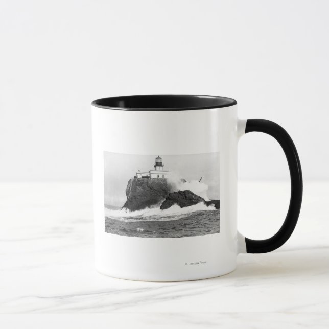 Taza Tillamook, Faro De Oregon Cerca De La Costa, O (Derecha)