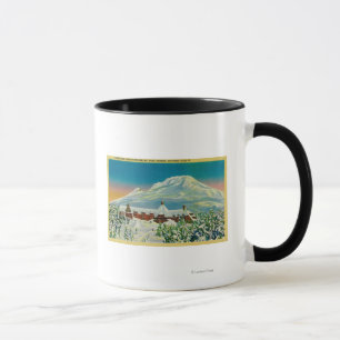 Taza Timberline Lodge en invierno en Mt. Hood