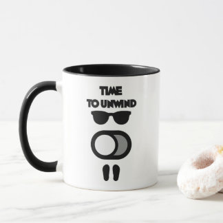 Taza Time to Unwind Funny Relax Mode Design