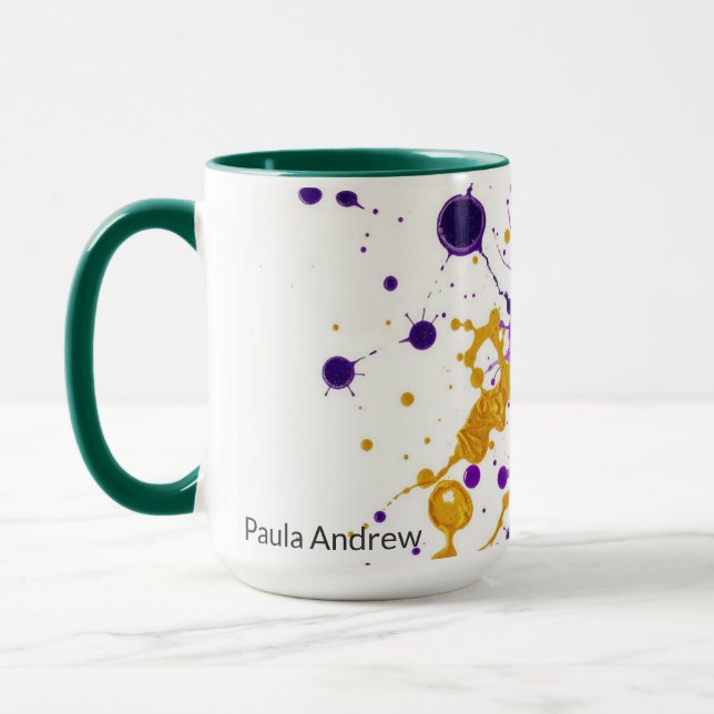 Taza Tinta de Lujo y Hoja de Oro Personalizadas (Izquierda)