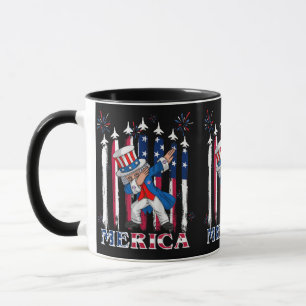 Taza Tío patriótico Sam Dabbing 4 de julio