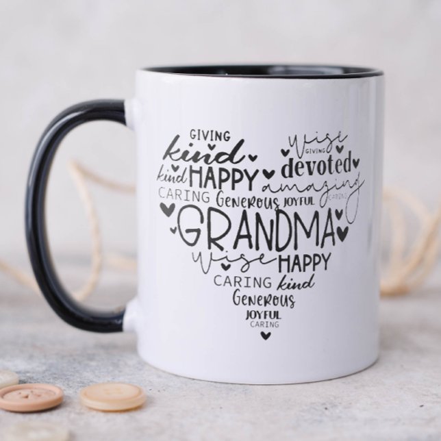Taza Tipografía Abuela Cardíaca (Grandma qualities mug)