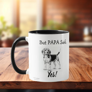 Taza Tipografía blanca y negra de guijarros