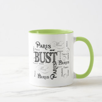Taza Tipografía Caligrafía París Francia Torre Eiffel