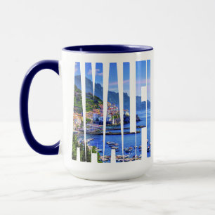 Taza Tipografía colorida de la foto de Amalfi Italia