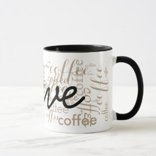 Taza tipografía conocida de encargo