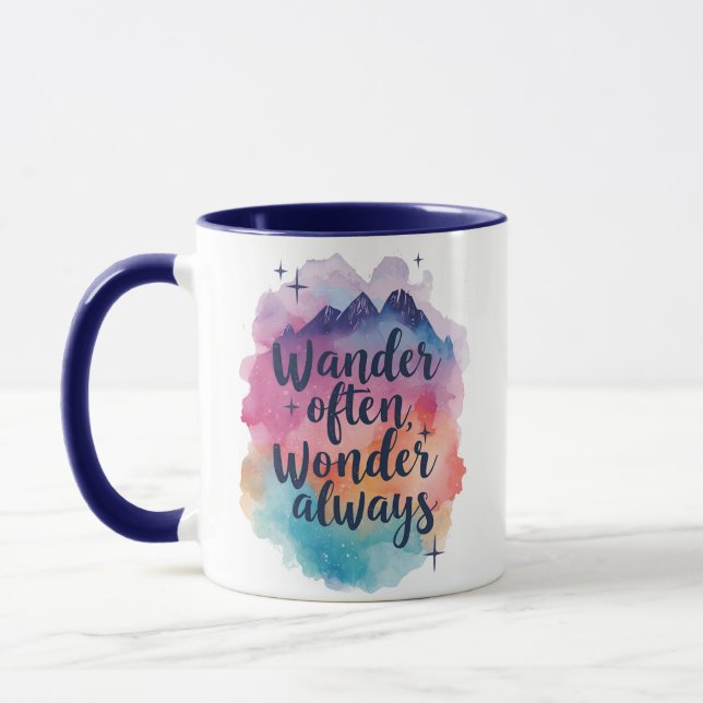 Taza Tipografía de aventura y exploración (Izquierda)