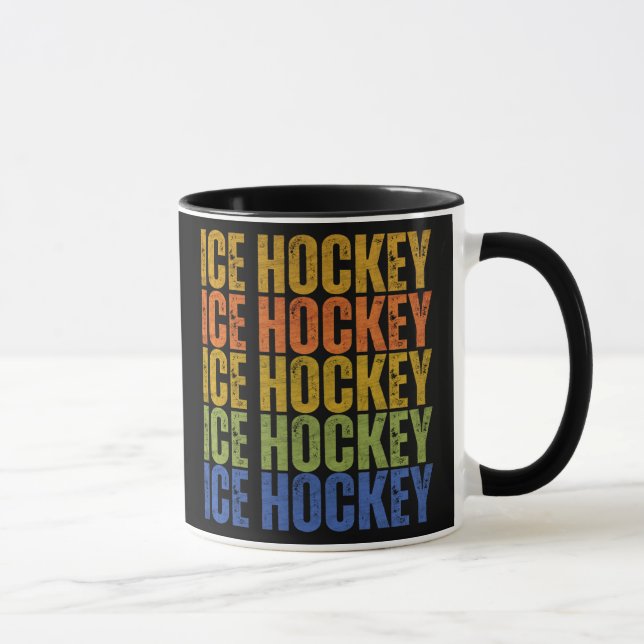 Taza Tipografía de Hockey sobre Hielo (Derecha)
