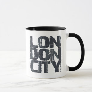 Taza Tipografía de Londres, Inglaterra
