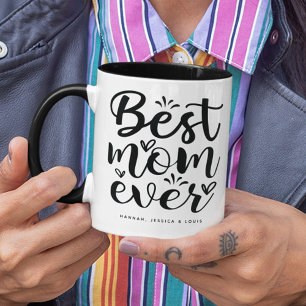 Taza Tipografía de moda Mejor mamá del mundo