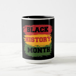 Taza Tipografía de pincelada audaz para el Mes de la Hi
