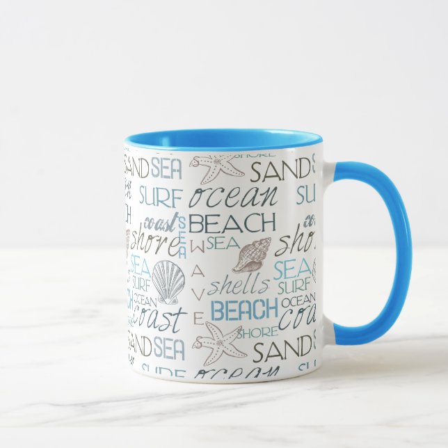 Taza Tipografía de playa (Derecha)
