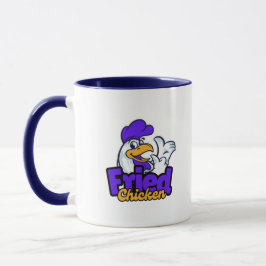 Taza Tipografía de pollo frito
