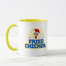 Taza Tipografía de pollo frito