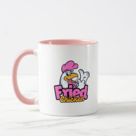 Taza Tipografía de pollo frito