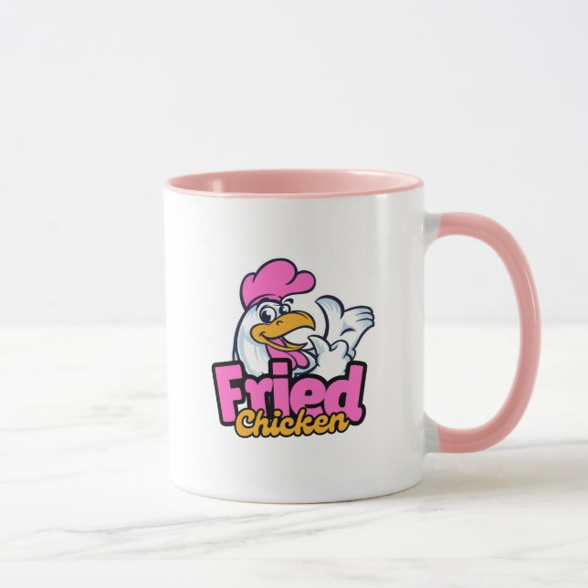 Taza Tipografía de pollo frito (Derecha)