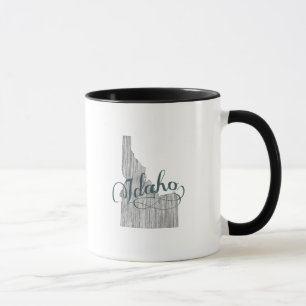 Taza Tipografía del estado de Idaho