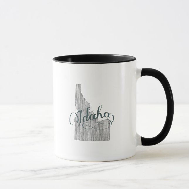 Taza Tipografía del estado de Idaho (Derecha)
