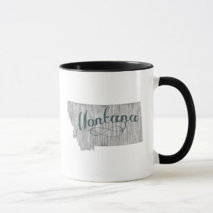 Taza Tipografía del estado de Montana