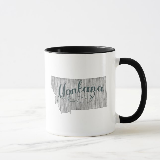 Taza Tipografía del estado de Montana (Derecha)