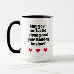 Taza tipografía divertida minimalista elegante en blanc