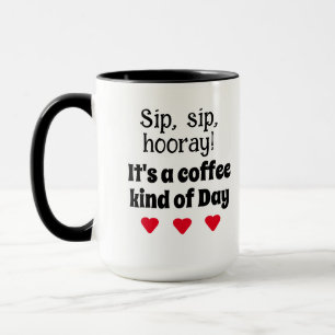 Taza tipografía divertida minimalista elegante en blanc