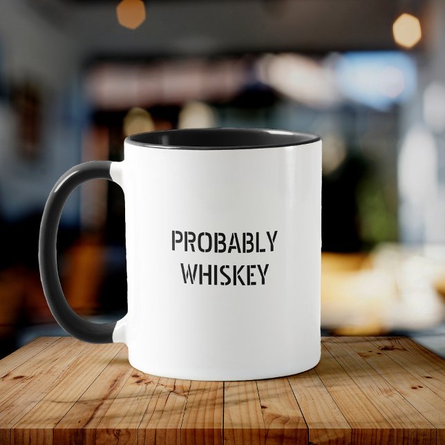 Taza Tipografía Guay de Fun Whiskey Scotch Bourbon Drin (Subido por el creador)