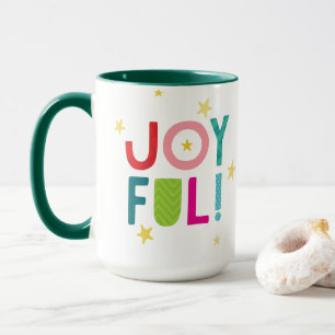 Taza Tipografía moderna alegre colorida audaz y brillan
