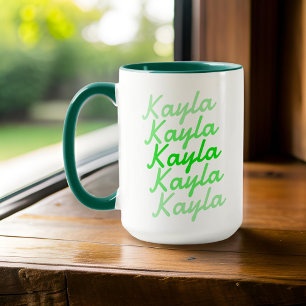 Taza Tipografía Moderna Simple y Fría Nombre