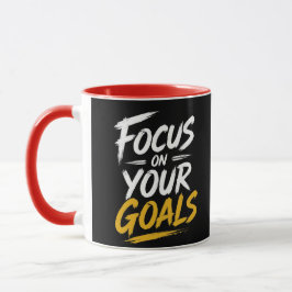Taza Tipografía Motivacional Enfócate en Tus Metas