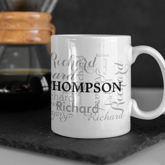 Taza Tipografía negra personalizada (Subido por el creador)