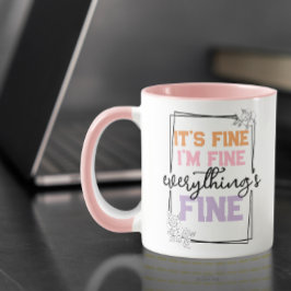 Taza Tipografía personalizada moderna Cita fuentes colo