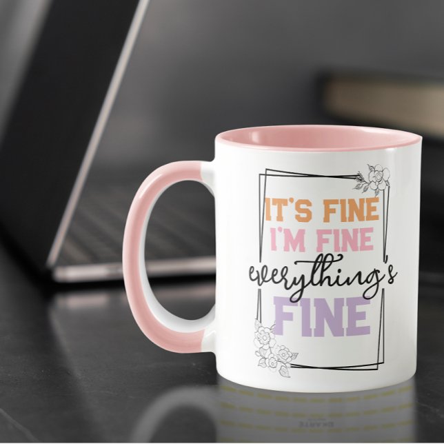 Taza Tipografía personalizada moderna Cita fuentes colo (personalized coffee mug)