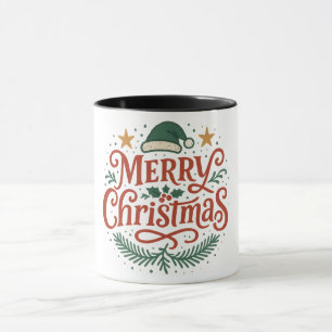 Taza Tipografía sensacional de Feliz Navidad