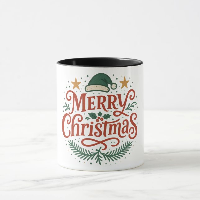 Taza Tipografía sensacional de Feliz Navidad (Centro)