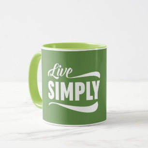 Taza Tipografía simple en vivo