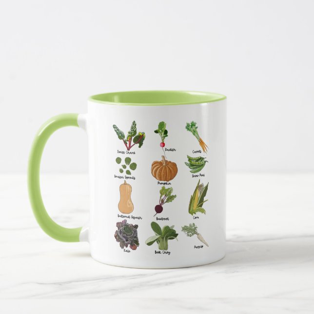 Taza Tipos de verduras otoñales (Izquierda)