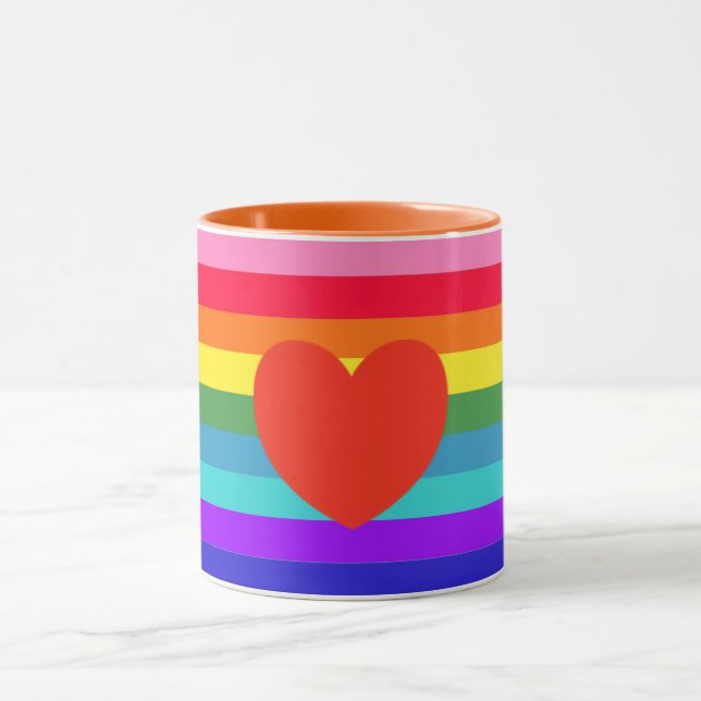 Taza Tiras de arco iris (Centro)