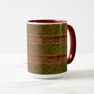 Taza Tiras grabado en relieve y sombreadas, rojo verdos