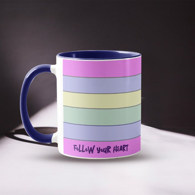 Taza Tiras horizontales coloridas Café Mug (Subido por el creador)