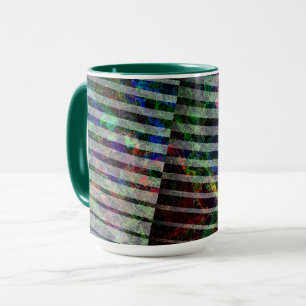Taza Tiras raras y arañazos de colores, con recorte