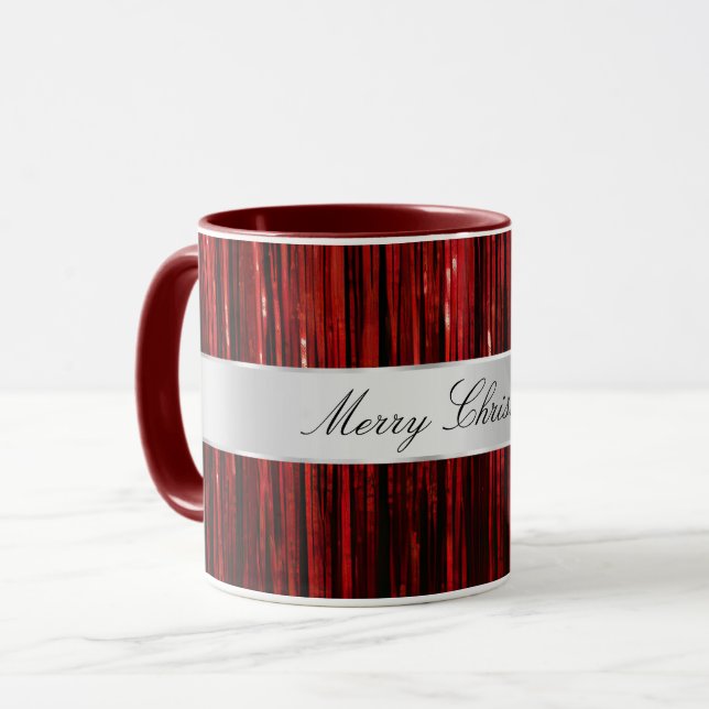 Taza Tiras Tinsel de Glam Rojo (Anverso izquierdo)