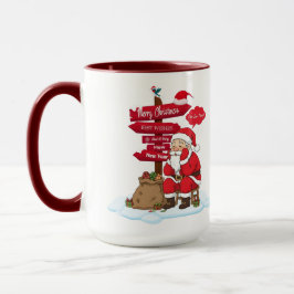 Taza Tired Santa 15 oz Combo Mug Distinctive Gift