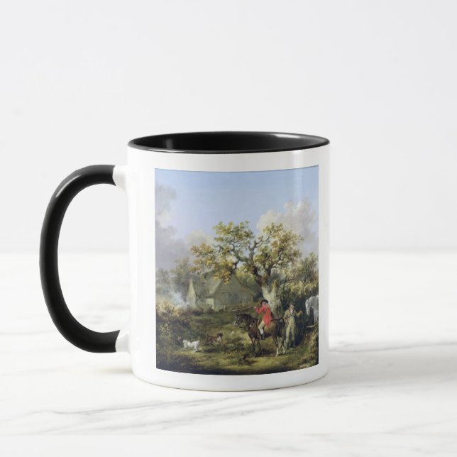 Taza Tiroteo de la perdiz (aceite en lona) (Izquierda)