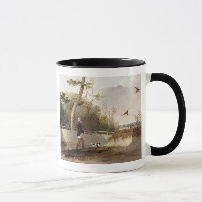 Taza Tiroteo del faisán (aceite en lona) (Derecha)
